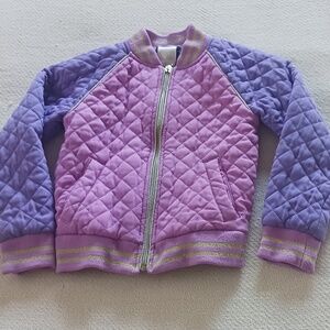 Fancy Jasmine Disney zip up purple jacket w/ sequins - girls 5/6